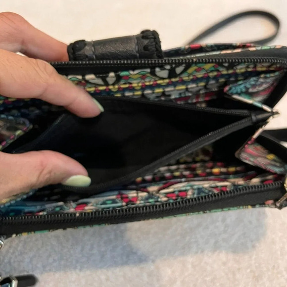 Sakroots Artist Womens Convertible Smartphone Crossbody Bag Wristlet Boho Wallet - Picture 9 of 15